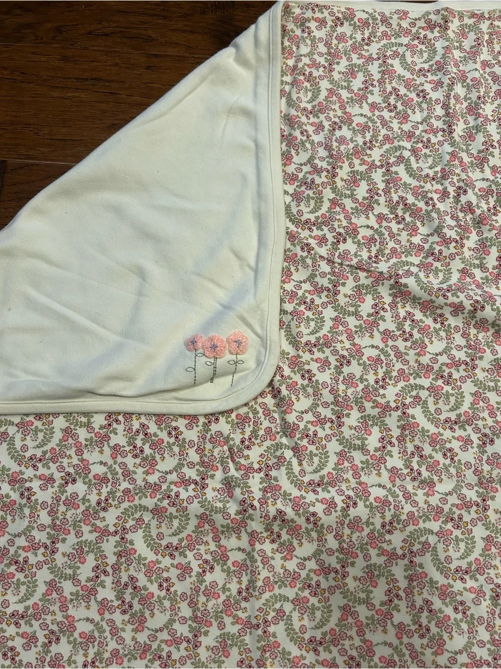 New Baby Vintage Gymboree Azalea Floral Blanket Year 2000